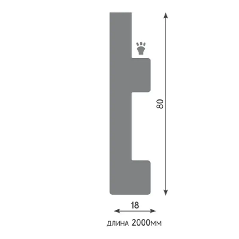 Молдинг M 06 LED, 2 м — фото 5